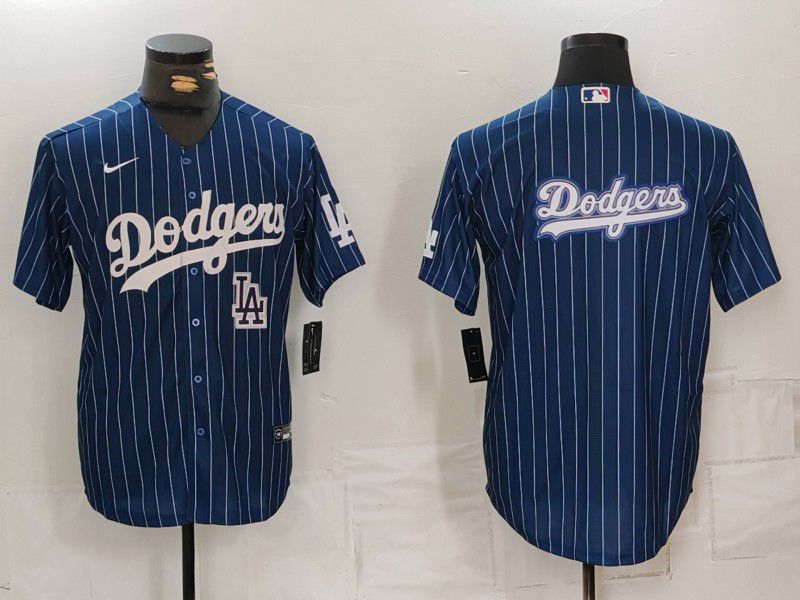 Men Los Angeles Dodgers Blank Blue Stripe Game 2024 Nike MLB Jersey style 6->los angeles dodgers->MLB Jersey